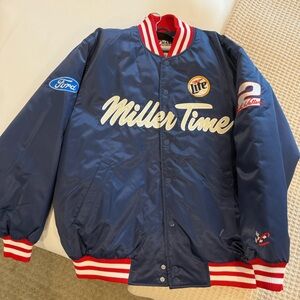 Vintage NASCAR Miller light bomber jacket